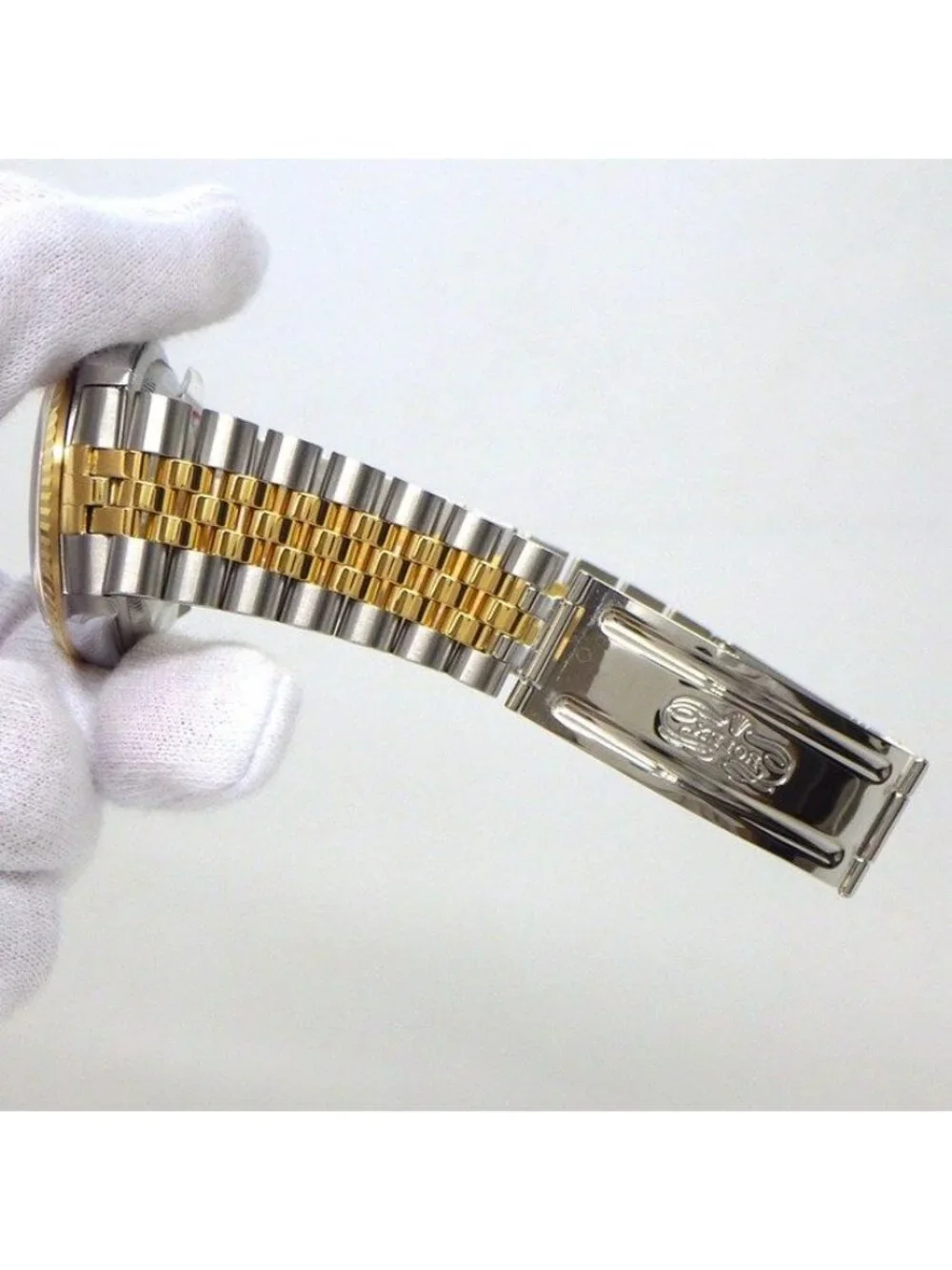 Rolex Watch Datejust Arabic Index White Dial 18k Yellow Gold SS Automatic